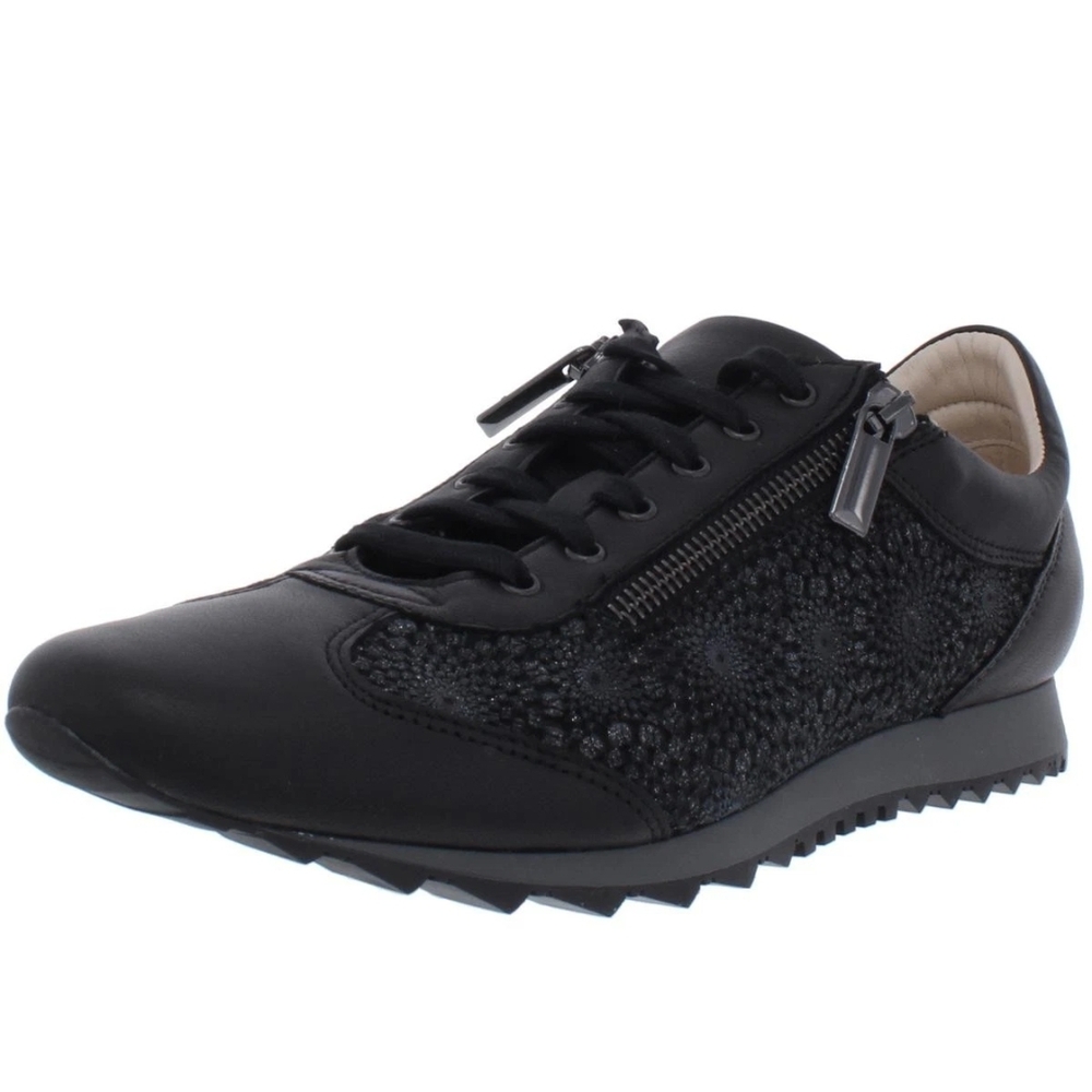 Black Women's Lace-Up Sneakers